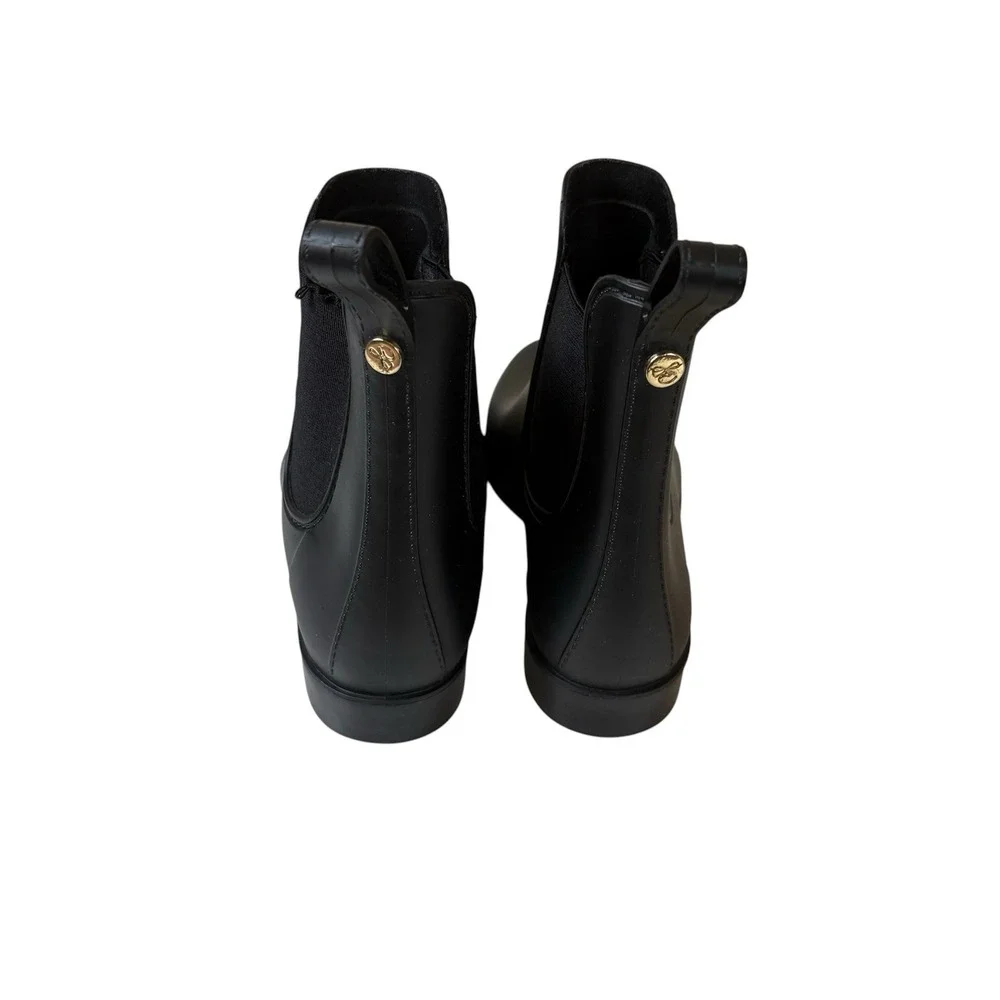 Sam Edelman Tinsley Rain Boots Matte Black Womens Size 5 Neutral Minimalist